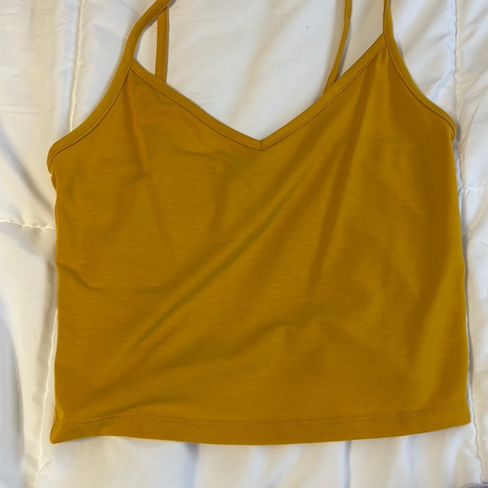 Forever 21 yellow crop top